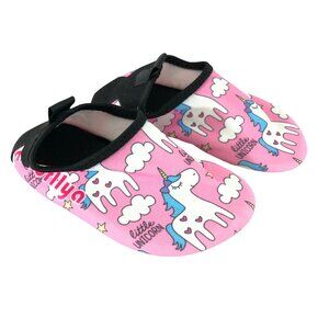 Adorllya Toddler Girls Water Shoes Fabric Slip On Unicorn Pink 24/25 US 8/8.5
